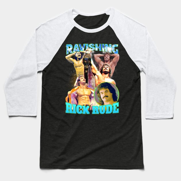 Rick Rude Bootleg Baseball T-Shirt by RetroVania